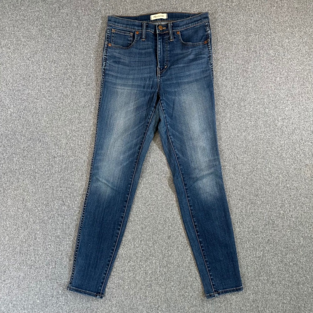 Madewell Jeans Womens 27 10" High-Rise Skinny Blue Stretch Denim Good